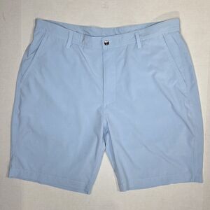 Footjoy Mens Lightweight Golf Shorts Size 38 Light Blue Logo